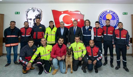 BA�KAN SE�ERDEN DEPREM EK�B�NE TE�EKK�R