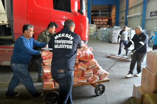 YEN��EH�R BELED�YES�  28 B�N DEPREM ZEDEYE �HT�YA� MALZEMES� ULA�TIRILDI