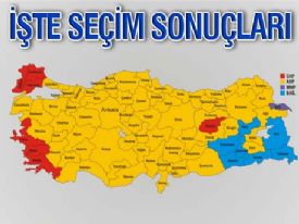 T�rkiye se�imini yapt� AKP y�zde 49.92, CHP y�zde 25.91