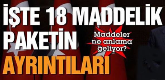 İşte demokratikleşme paketi içeriği