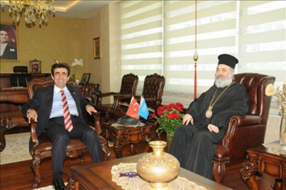 Mersin Valisi Halep metrepoliti  Pavlos Yazıcıyı kabul etti 