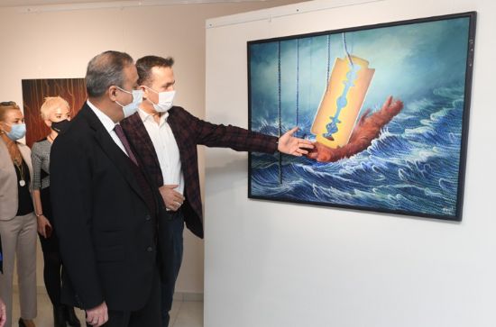 Vali Ali �hsan Su, Ahmet Ye�il sergisini gezdi