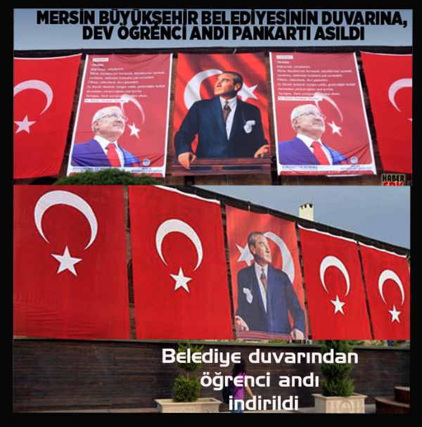 MHP’DEN İSTİFA EDEN KOCAMAZ “ÖĞRENCİ ANDI” PANKARTLARINIDA INI İNDİRTTİ. 