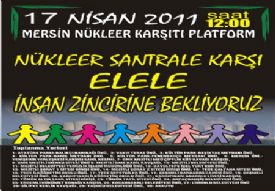 N�kleer  santrallere kar�� insan zinciri eylemi 