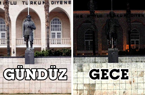 Atat�rk heykeli neden ayd�nlat�lm�yor ? 