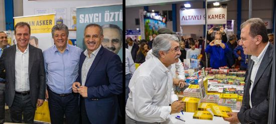 BA�KAN SE�ER, K�TAP FUARI�NDA YAZARLARLA BULU�TU