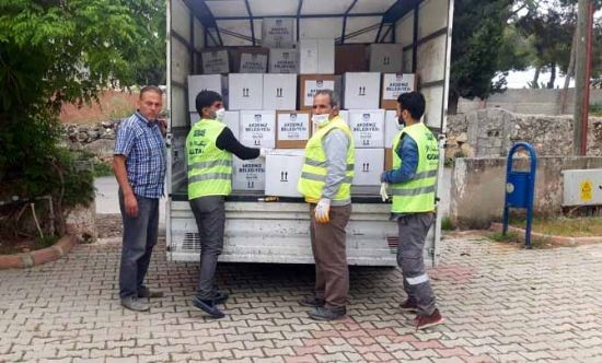 AKDEN�Z BELED�YES�, �HT�YA� SAH�PLER� ���N 30 B�N ADET RAMAZAN  KOL�S� HAZIRLADI 