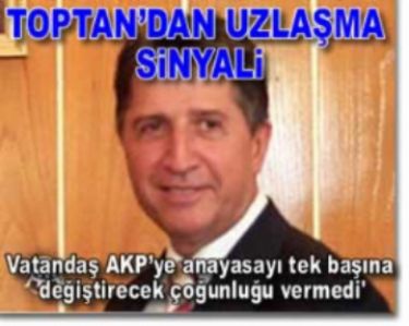 Toptan�dan uzla�ma sinyali