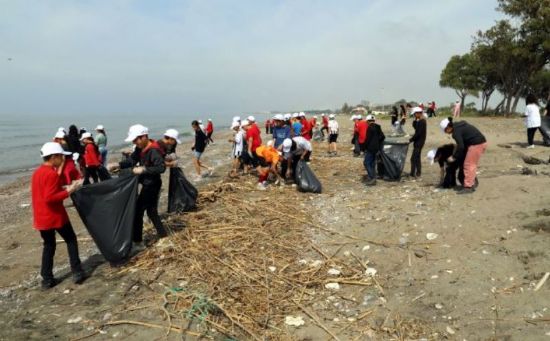 CARETTA CARETTALARIN YUVALANDI�I KAZANLI SAH�L� TEM�ZLEND�