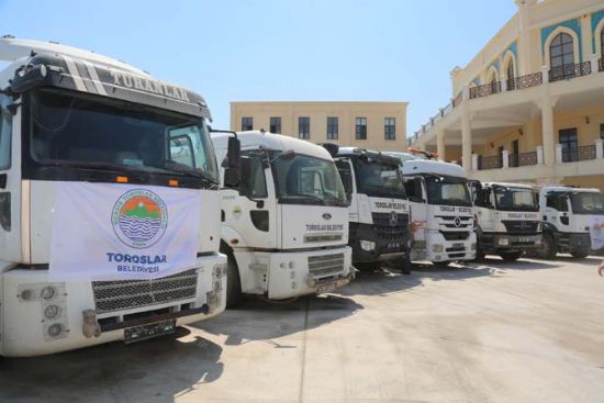  TOROSLAR BELED�YES�’NDEN YANGIN B�LGES�NE YARDIM TIRI VE EK�PMAN DESTE��