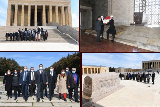 BA�KAN �ZY���T VE MUHTARLARDAN ANITKAB�R’E Z�YARET 