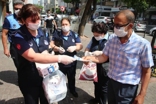 AKDEN�Z ZABITA EK�PLER�; ��YERLER�N� DENETLED�, MASKE DA�ITTI