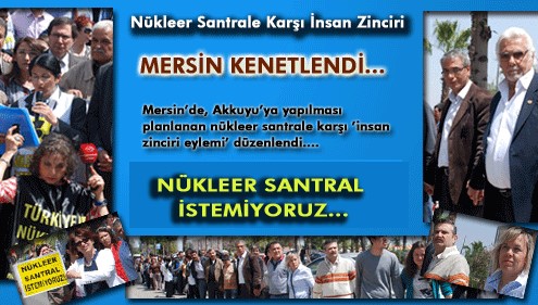 N�kleer Santrale Kar�� �nsan Zinciri