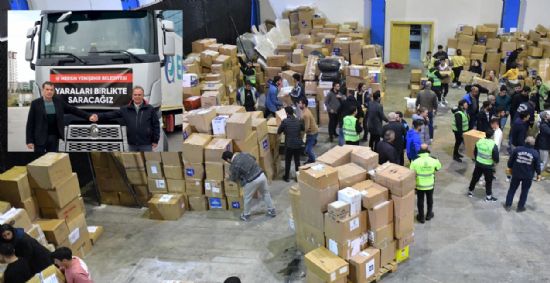 MERS�N YEN��EH�R BELED�YES�, YARDIM DEPOLAMA MERKEZ� KURDU
