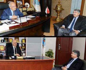 Fikri Sağlar’ başkan Kocamaz ve Genç’i ziyaret etti