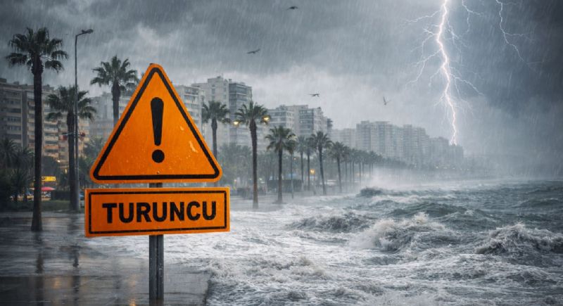 Mersin için turuncu alarm: Kuvvetli yağış ve fırtına uyarısı